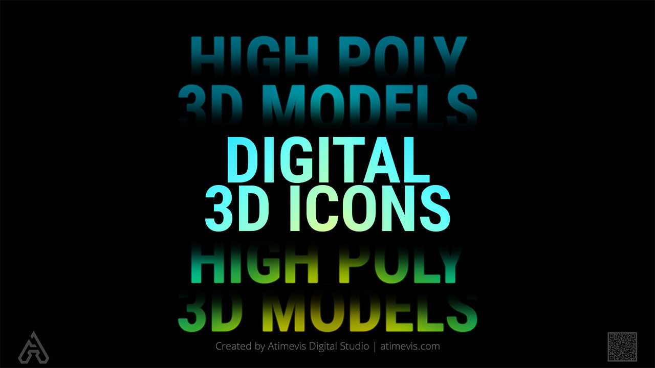 Pre-Designed Digital 3D Icons by Studio Atimevis