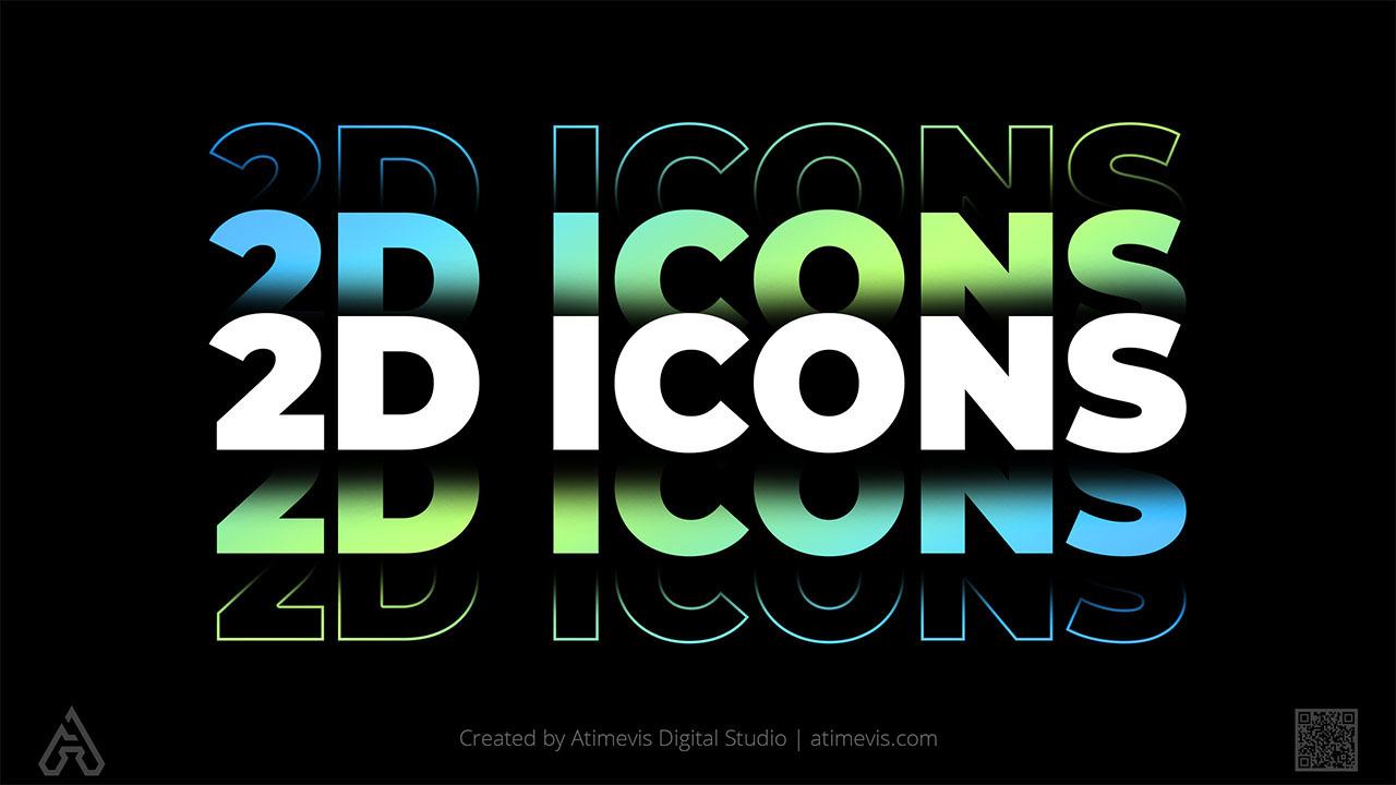 Digital 2D Icons Design Services, Samples, Patterns & Examples in Online Store by Studio Atimevis