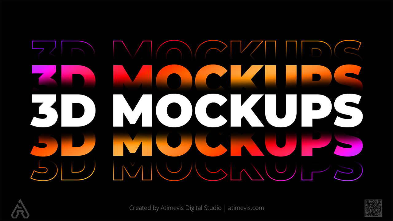 3D Digital Mockups Design Store: Services, Samples, Models & Examples by Studio Atimevis