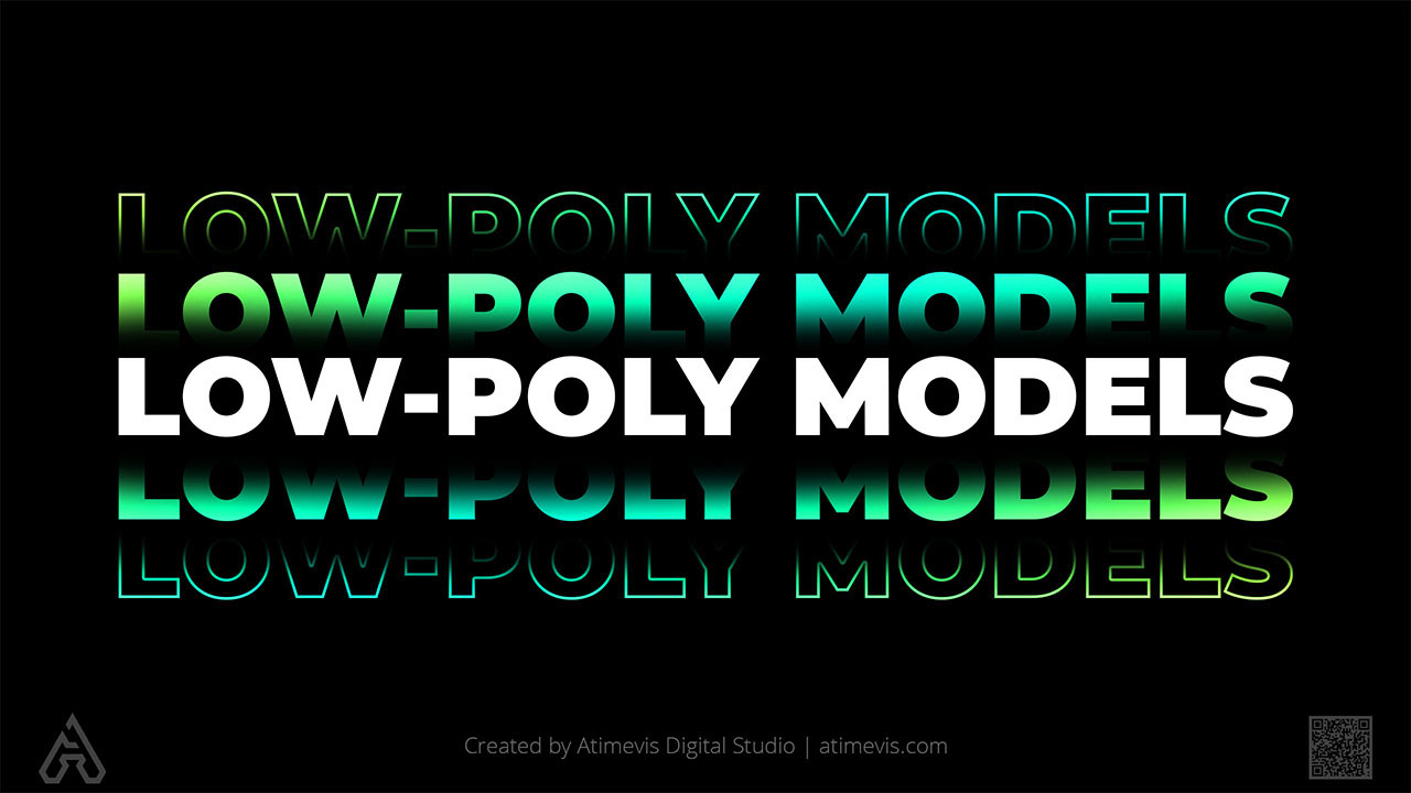 Low Poly 3D Models Online Store: Services, Samples, Molds & Formats by Studio Atimevis