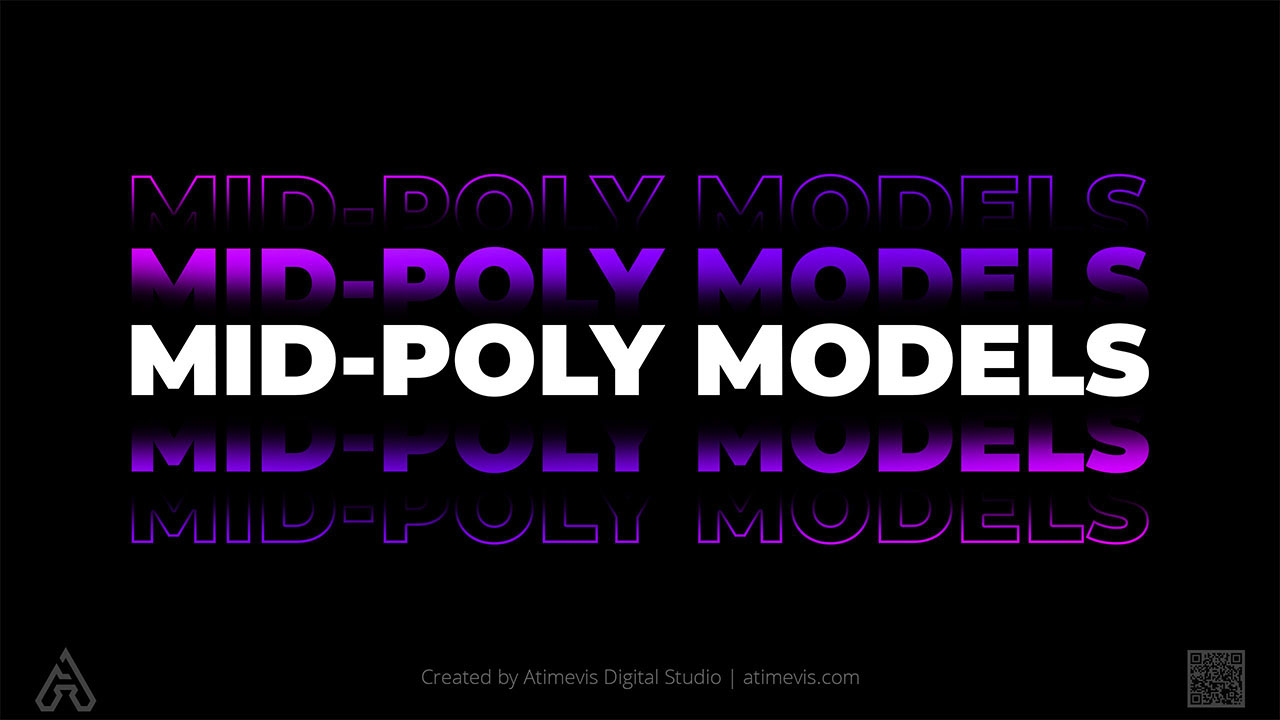 Mid Poly 3D Models Online Store: Services, Samples, Molds & Formats by Studio Atimevis
