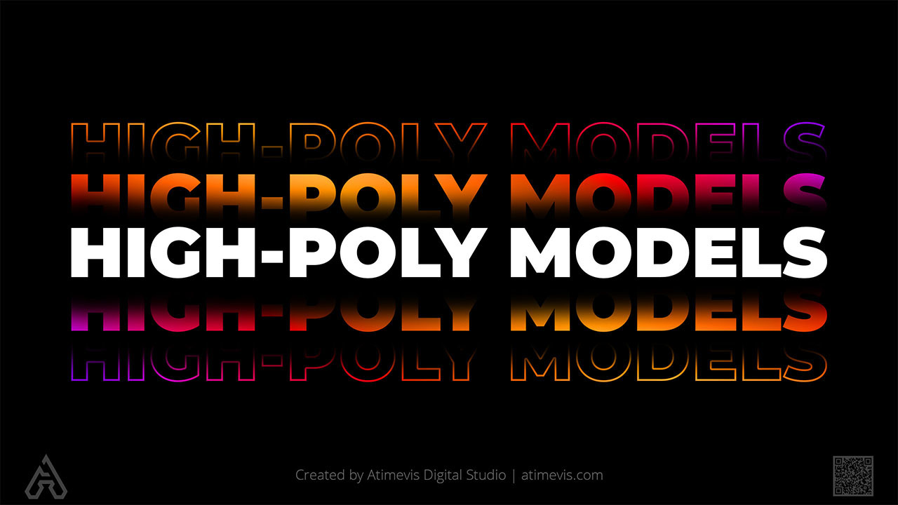 High Poly 3D Models Online Store: Services, Samples, Molds & Formats by Studio Atimevis