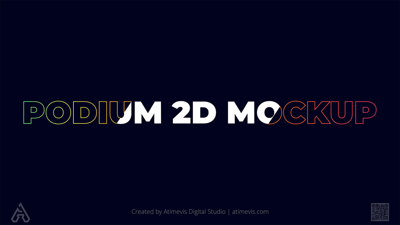 Digital Podiums Flat 2D Mockup Design Products