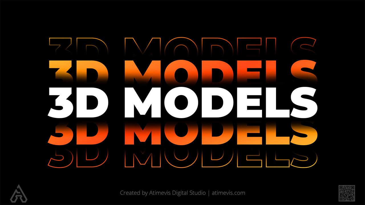 Digital 3D Models in Online Store Designed by Business Studio Atimevis