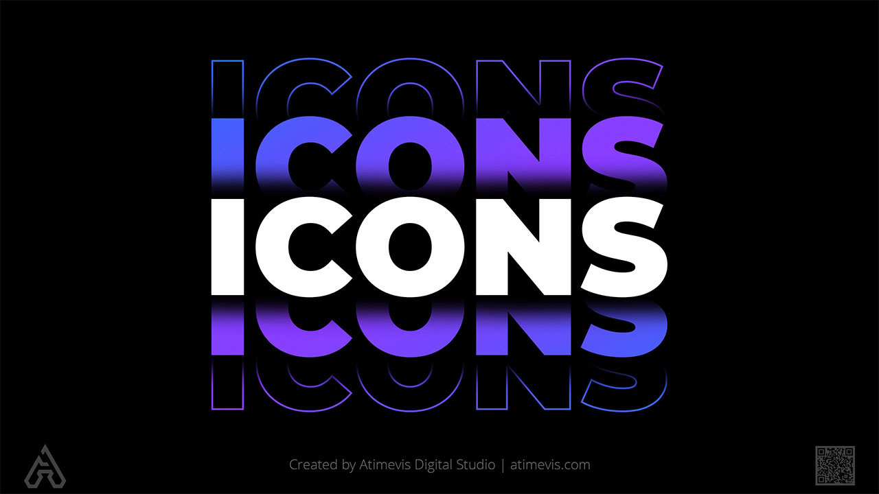 Digital Icons in Online Store Designed by Business Studio Atimevis