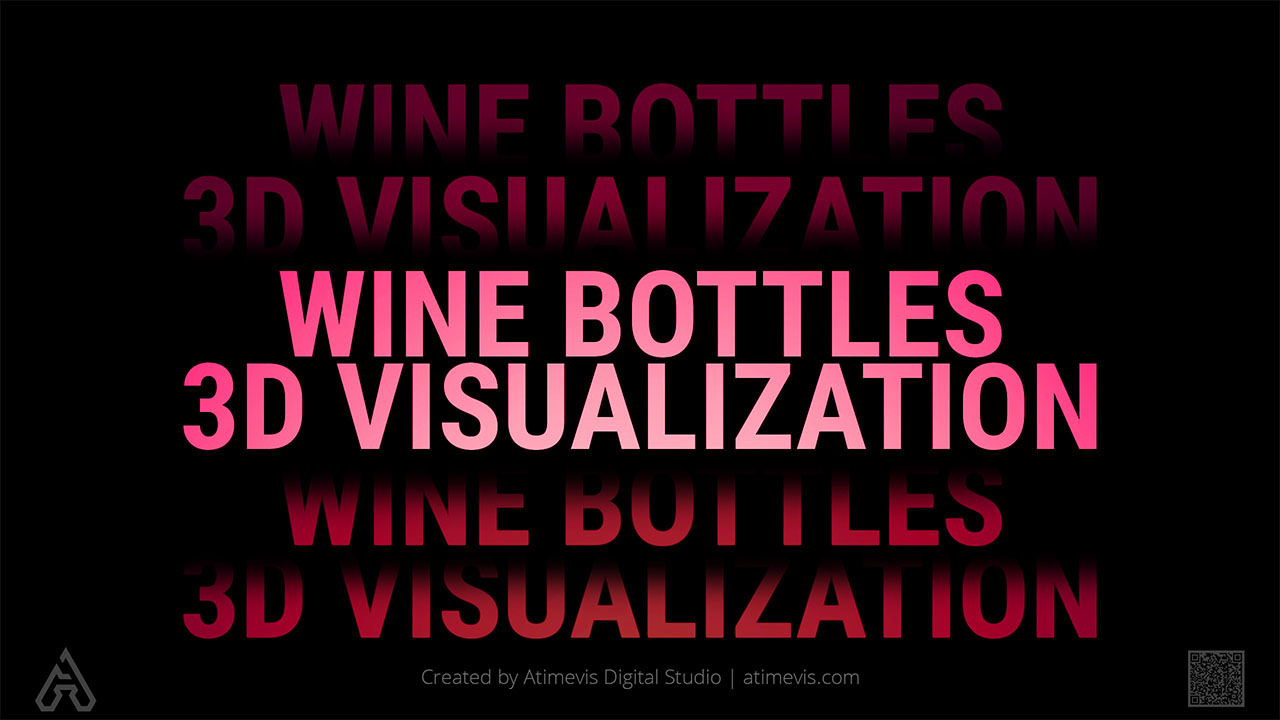 Wine Bottles Digital Visualization 3D Services Solutions Development by DV Business