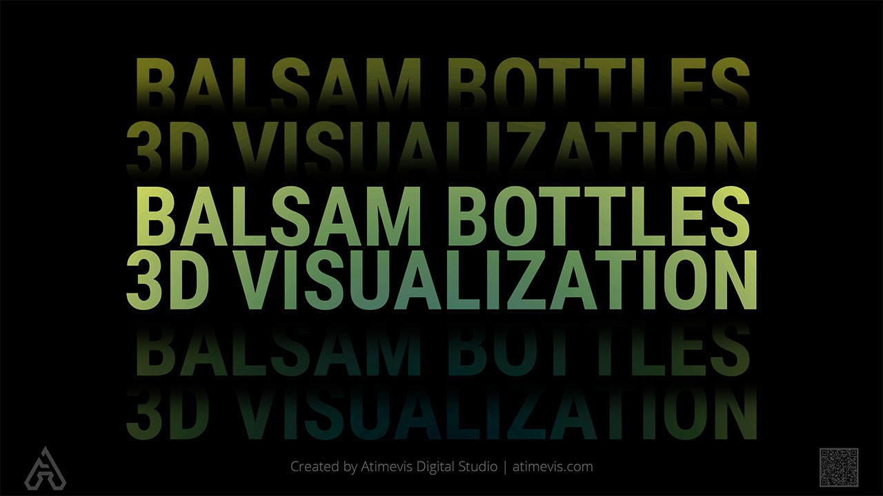 Balsam Bottles Digital Visualization 3D Services Solutions Working-Out by DV Atelier